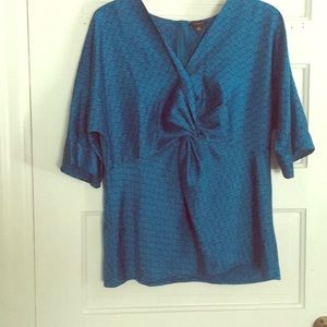 Ann Taylor silk blouse with twist front